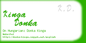 kinga donka business card
